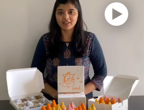 Motichoor, Kesar & Strawberry ‘Modak-Cupcakes’ for your Bappa!